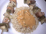 Image : Brochettes de saumon à l'ananas