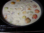Flan aux pêches et aux raisins secs - 9.2