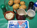 Ingrédients pour la recette : Gratin de pommes de terre à la mozzarella