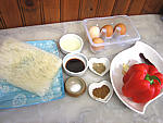 Ingrédients pour la recette : Omelette végétarienne à la chinoise