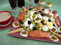 Image : Pommes de terre et saumon en salade