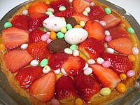 Image : Tarte de Pâques aux fraises et à la brousse