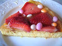 Image : Tarte de Pâques aux fraises et à la brousse