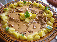 Image : Sauté de porc au brie et aux cèpes