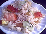 Image : Salade de riz aux pêches