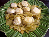 Image : recette Noix de Saint-Jacques aux chayottes