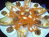 vinaigre de cidre : Salade aux noix