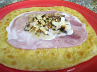 Image : Taloa au jambon et aux girolles