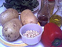 Ingrédients pour la recette : Salade aux pignons