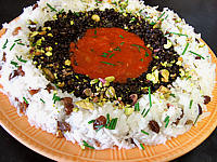 Image : Lentilles et riz à la sauce tomate