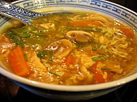 Cuisine diététique : Soupe chinoise aigre et épicée