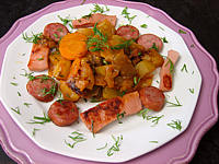 Image : Ragoût de saucisses fumées