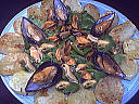 Salade d'épinards tièdes aux moules et son coulis de ciboulette - 12.2