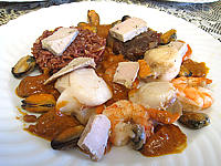 Image : recette Saint-Jacques à la confiture d'échalotes et au foie gras