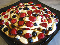 Image : Mascarpone aux fraises et aux myrtilles