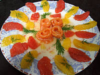 Image : Saumon à l'orange et pomélo