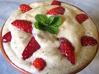Recette Mousse aux noisettes et aux fraises