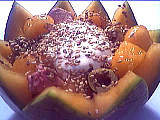 Image : Salade de melon aux graines de sésame