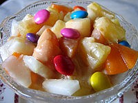 Image : Melon en salade au caramel