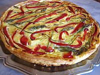 Image : Tarte aux asperges et au poivron