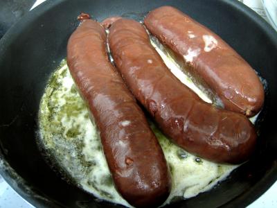 Photo : cuisson boudin noir