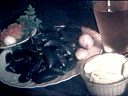 Ingrédients pour la recette : Moules à la crème
