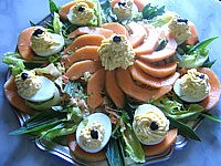 Image : Oeufs farcis au brousse et au radis noir