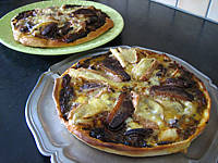 Image : Pizza au magret et coeurs de canard