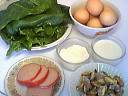 Ingrédients pour la recette : Omelette aux épinards