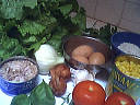 Ingrédients pour la recette : Salade de riz au thon