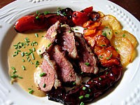 Image : Magret de canard à la sauce moutarde