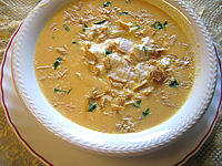 Image : Velouté de carottes au foie gras et son oeuf mollet