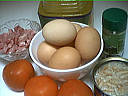 Ingrédients pour la recette : Omelette farcie au crabe