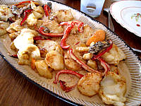 Image : Coquilles Saint-Jacques aux poivrons