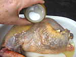 Pintade à la purée de maïs et champignons - 15.3