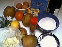 Ingrédients pour la recette : Pudding de romarin aux poires