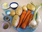 Ingrédients pour la recette : Purée de carottes aux oignons