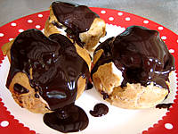 Image : Profiteroles au chocolat au wok