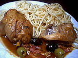 Olive noire : Poulet sauté aux olives