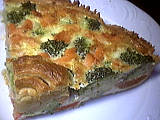 quiche : Quiche aux brocolis et saumon