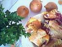 Ingrédients pour la recette : Poulet aux oignons