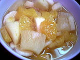 Image : Soupe d'ananas aux fruits et au cognac