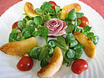 Salade de mâche aux foies de volaille et aux pommes - 17.2