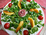 Salade de mâche aux foies de volaille et aux pommes - 18.1