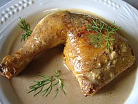 Image : recette Cuisses de poulet sauce moutarde