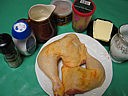 Ingrédients pour la recette : Cuisses de poulet sauce moutarde