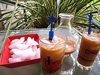 Image : Boisson pêches et melon au gingembre
