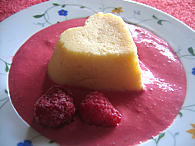 Image : Coeurs de semoule aux framboises