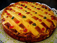 Image : Gâteau fromage blanc et fruits confits