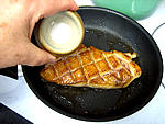 Magret au caramel et aux amandes et sa polenta aux pruneaux - 14.2